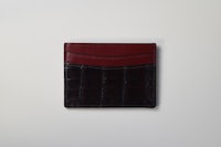 crocodile embossed leather card holder